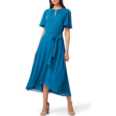 Tahari Chiffon Midi Dress, Blue
