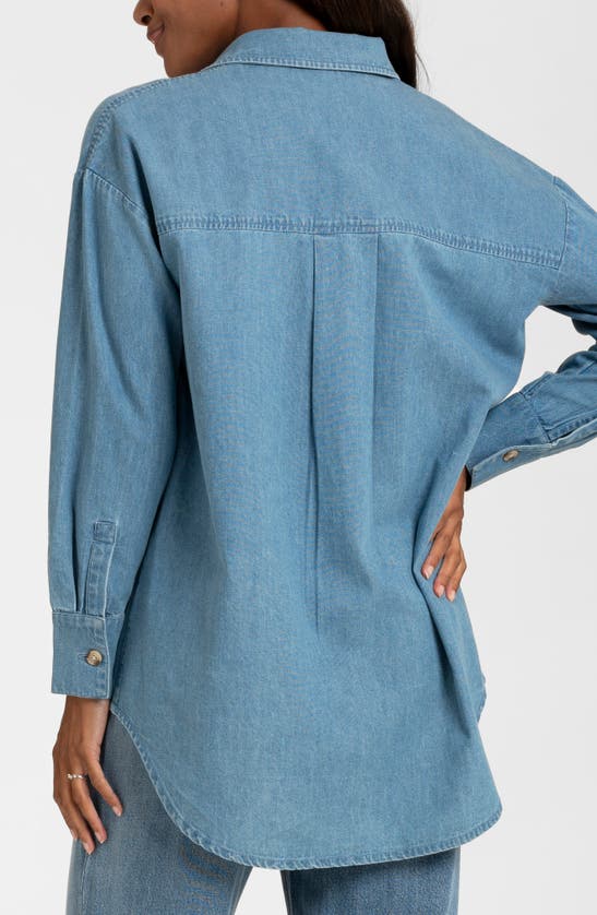 Shop Seraphine Denim Button-up Maternity Shirt