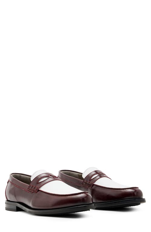 Shop Allsaints Harmon Penny Loafer In Winehouse Red/white