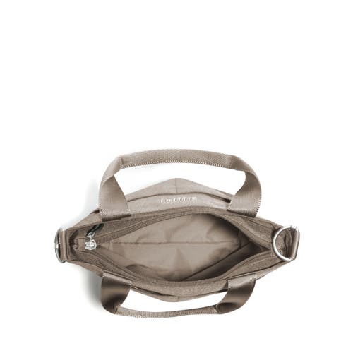 Baggallini Mini Carryall Crossbody Tote Bag In Sterling Shimmer
