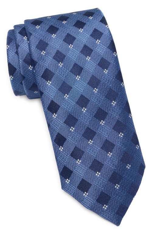 Erwin Geometric Silk Tie in Blue