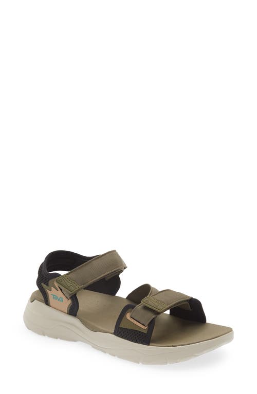 Teva Zymic Sandal In Dark Olive/teal Green