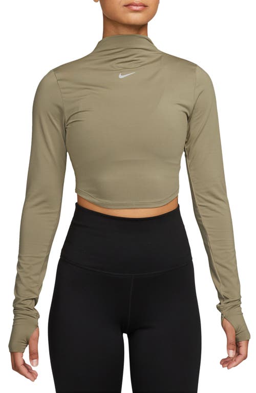 Nike Dri-FIT One Luxe Mock Neck Crop Top at Nordstrom,