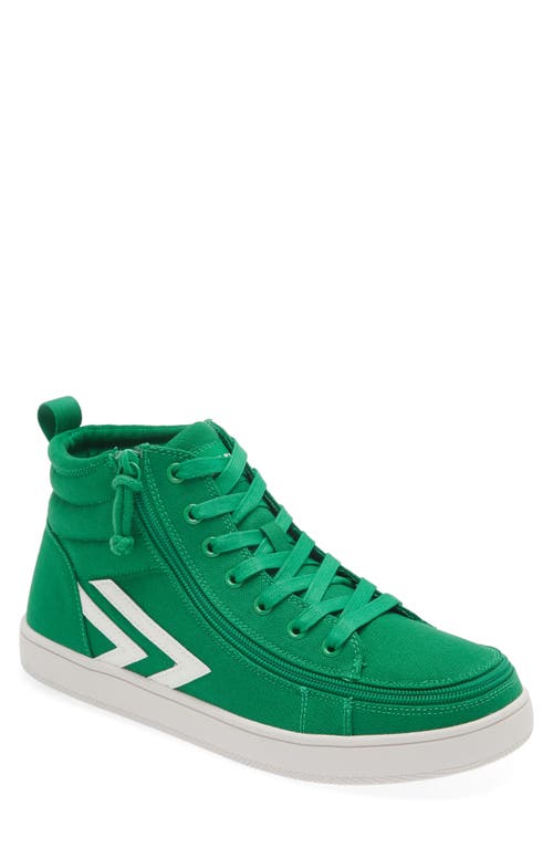 BILLY Footwear CS High Top Sneaker in Green/White