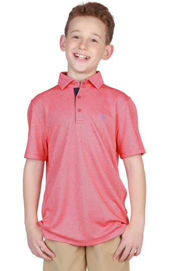 Tailorbyrd Kids' Modal Blend Polo In Paprika