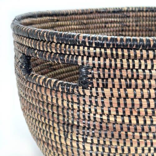 Mbare Oval Storage Basket Monochrome In Black