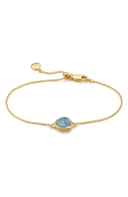 Monica Vinader Siren Semiprecious Stone Bracelet In Gold