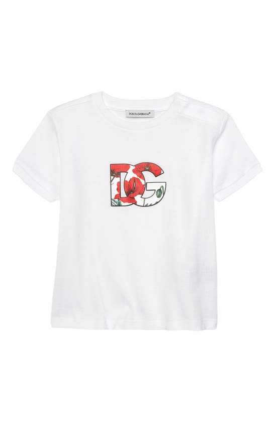 Dolce & Gabbana Kids' Dg Logo Print T-shirt In White