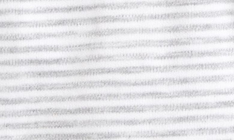 Kissy Kissy Stripe Pima Cotton Zip Footie In Grey