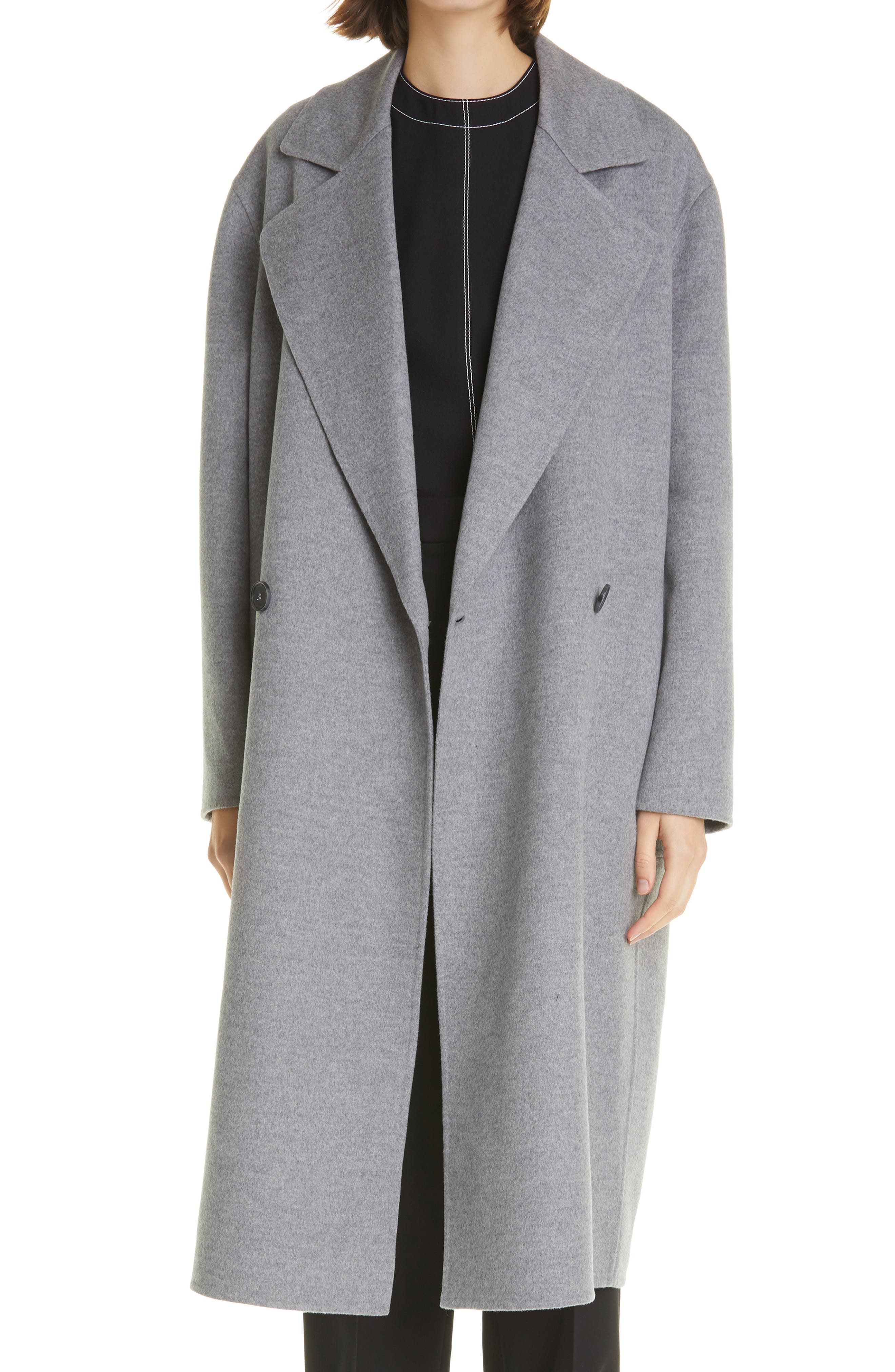 light grey wool coat womens