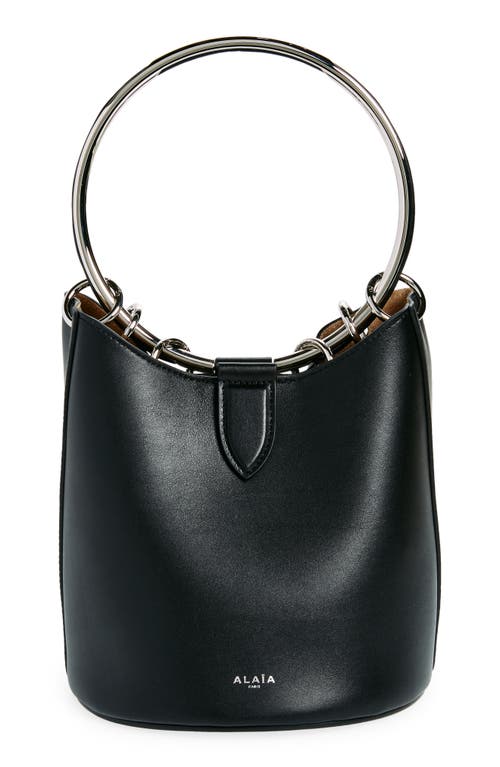 Alaïa Medium Ring Handle Bucket Bag in Noir