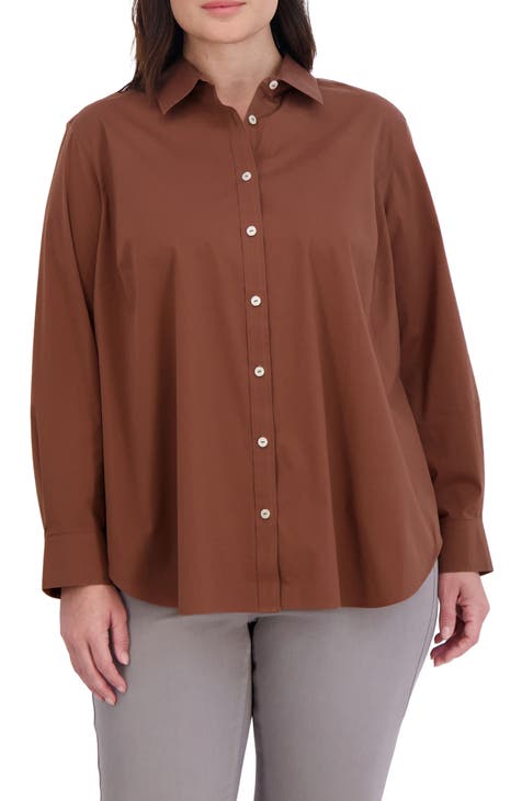 Plus Size Tops for Women Plus Ruched Peplum Tank Top (Color : Rust Brown,  Size : 3X-Large) : : Clothing, Shoes & Accessories