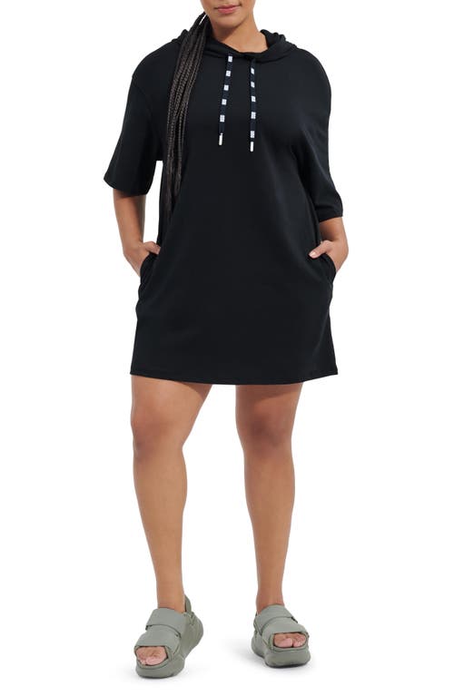 UGG(r) Kassey Hooded Organic Cotton T-Shirt Dress in Black