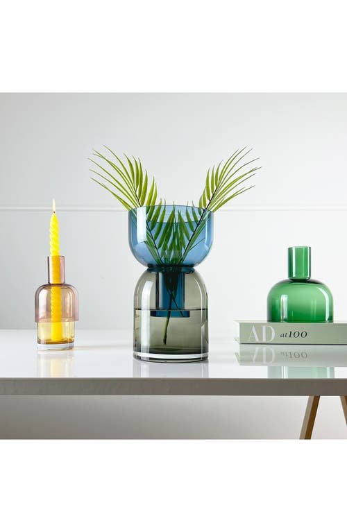 Cloudnola Flip Top Glass Vase In Blue/grey