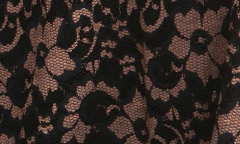 Kiyonna Plus Womens Lace Floral Cocktail And Party Dress In Black