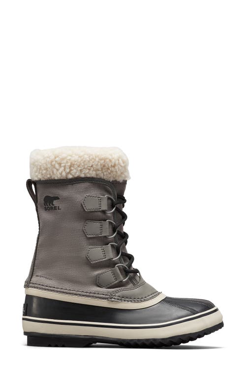 Shop Sorel Winter Carnival Waterproof Boot In Quarry/black