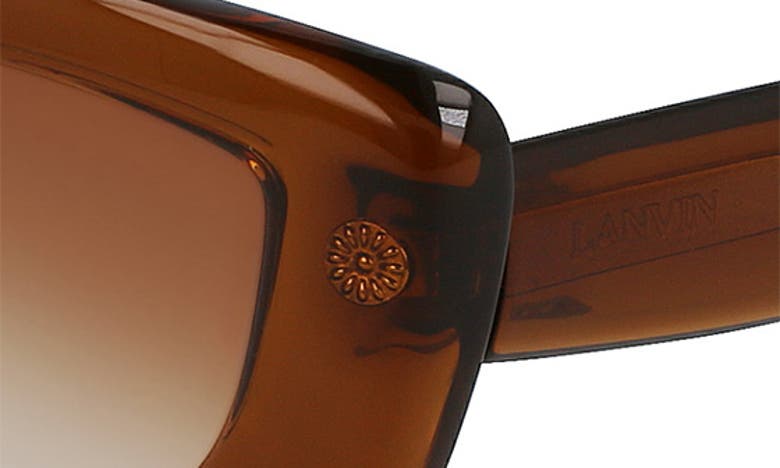 Shop Lanvin Daisy 50mm Rectangle Sunglasses In Caramel