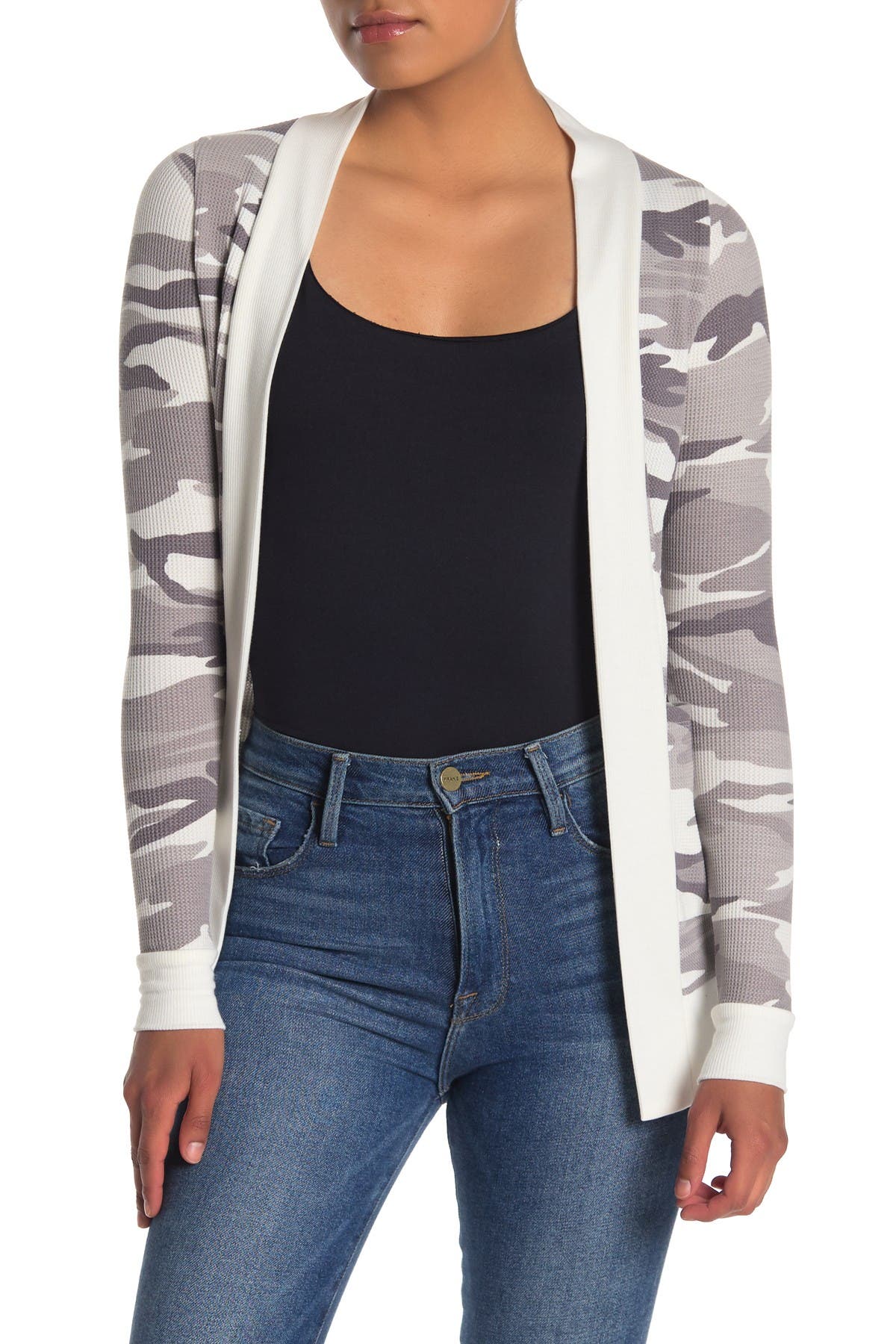 sweet romeo thermal pocket cardigan