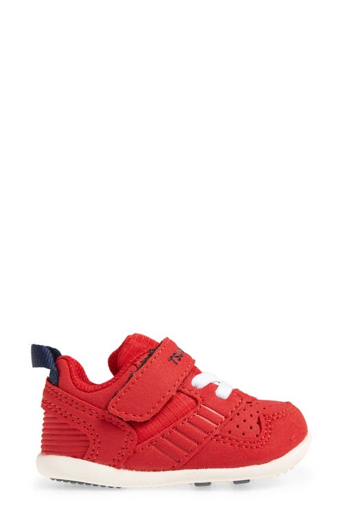 Shop Tsukihoshi Kids' Racer Washable Sneaker In Red/navy