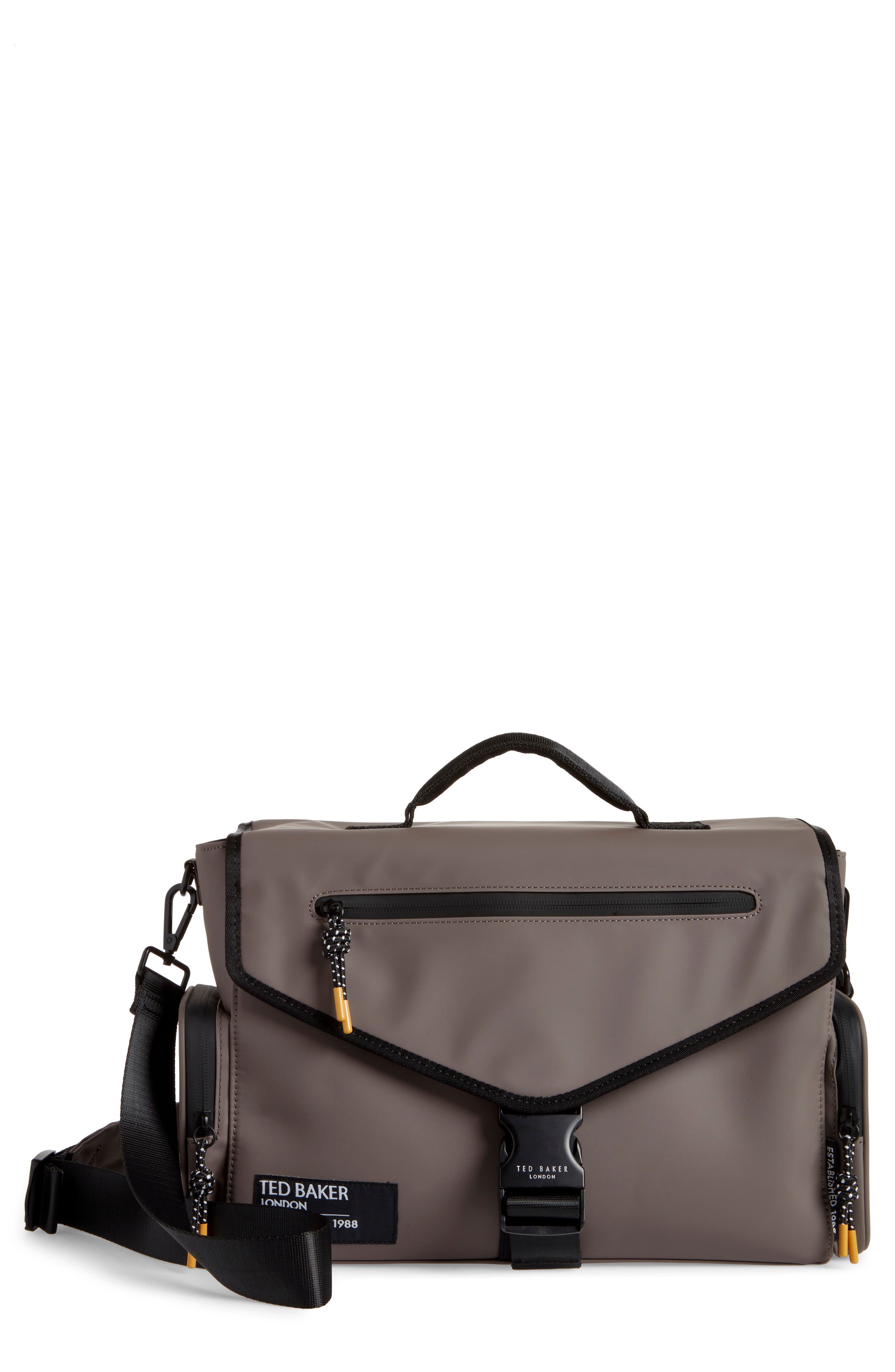 Mens Bags Briefcases and laptop bags Ted Baker Synthetic Rubberised Satchel Bag in Black for Men 