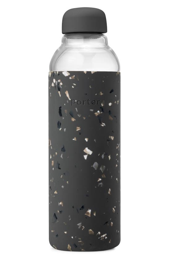 W&p Design Porter Resusable Glass Water Bottle In Terrazzo Charcoal