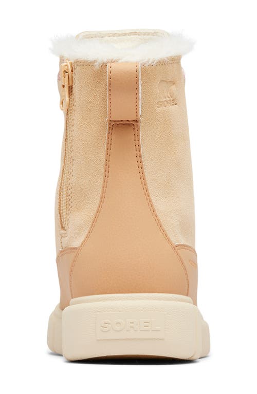 Sorel Kids' Explorer Iii Faux Fur Waterproof Boot In Ceramic/ Dazed Mauve