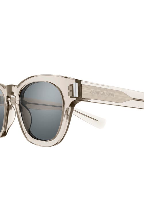 Shop Saint Laurent 48mm Phantos Sunglasses In Beige