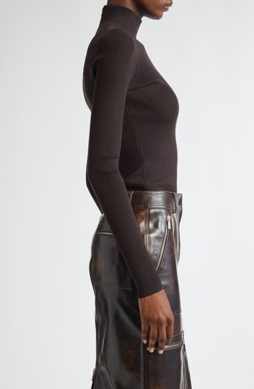 Michael Kors Longline Cashmere Turtleneck Sweater In Chocolate