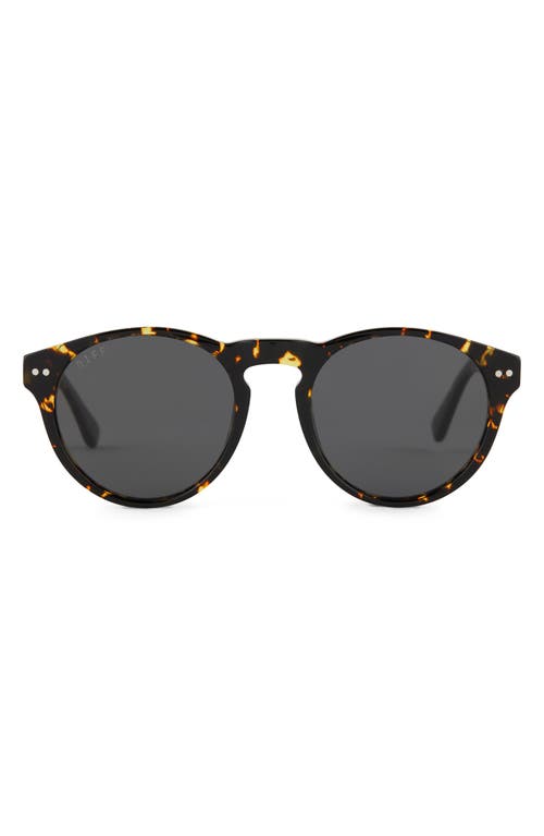 Diff Cody 52mm Polarized Round Sunglasses In Black