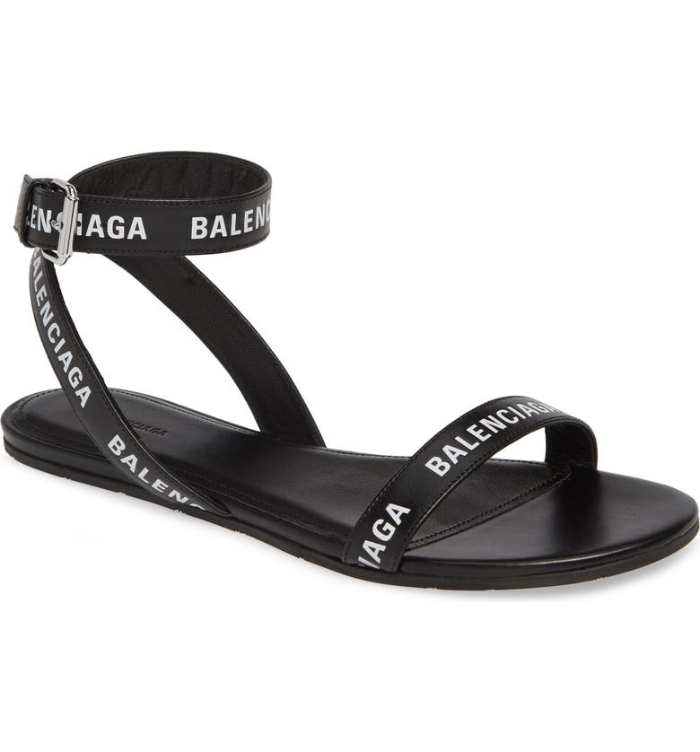 Balenciaga Logo Ankle Strap Sandal (Women) | Nordstrom