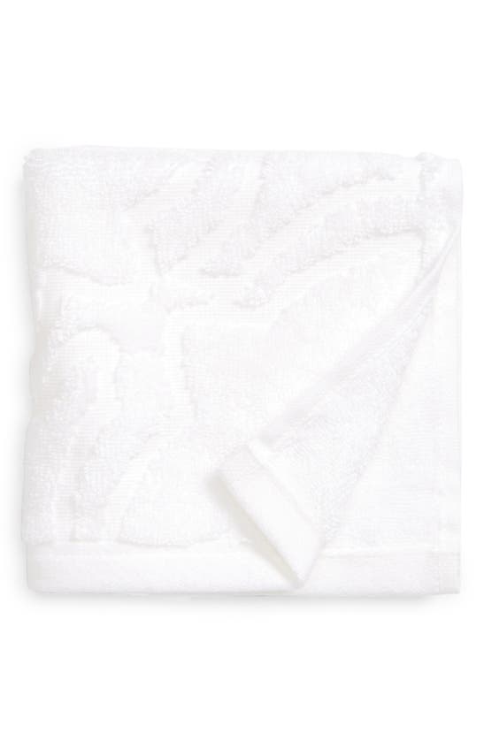 Sferra Moresco Washcloth In White
