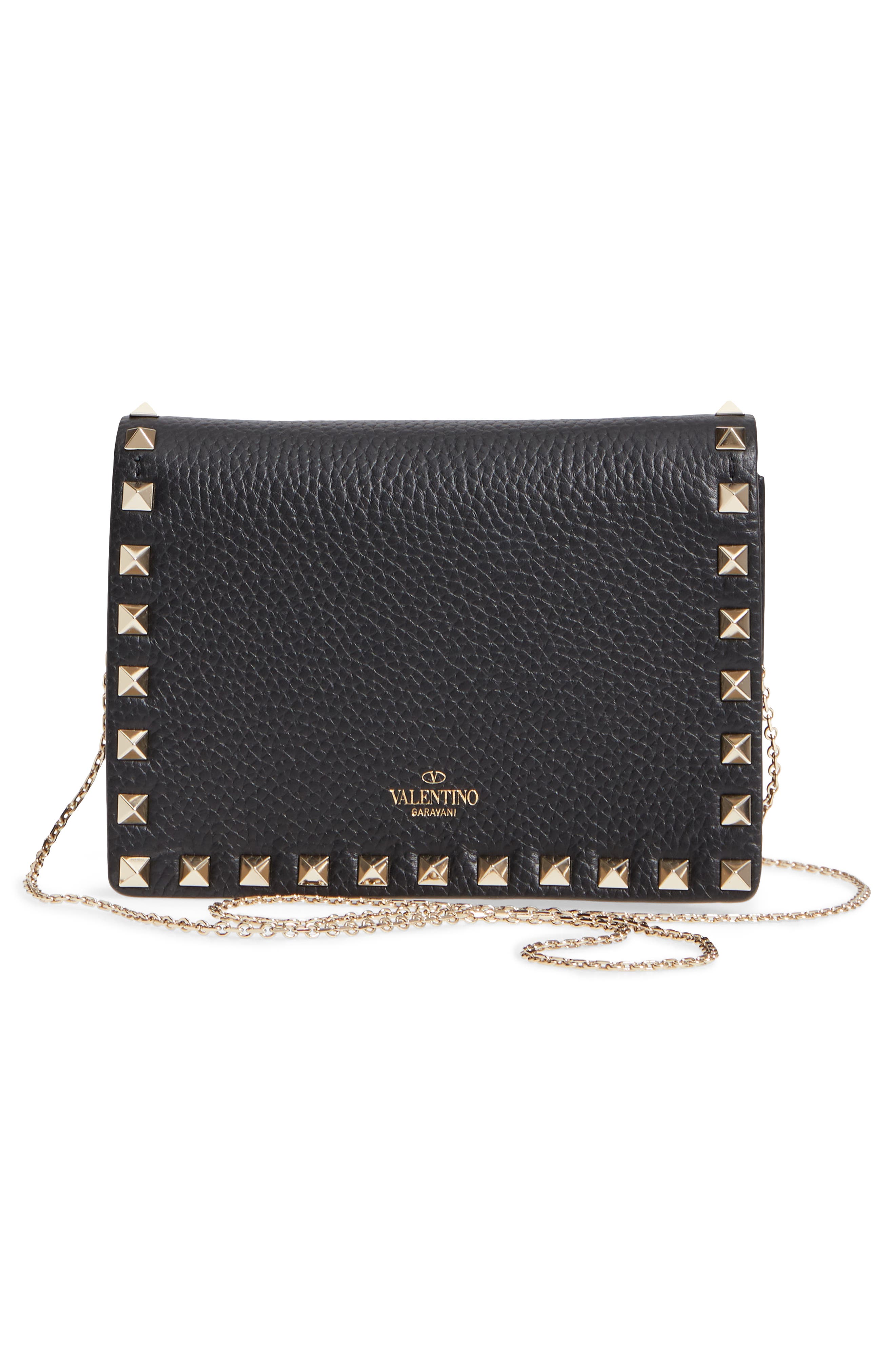 valentino garavani rockstud wallet on chain