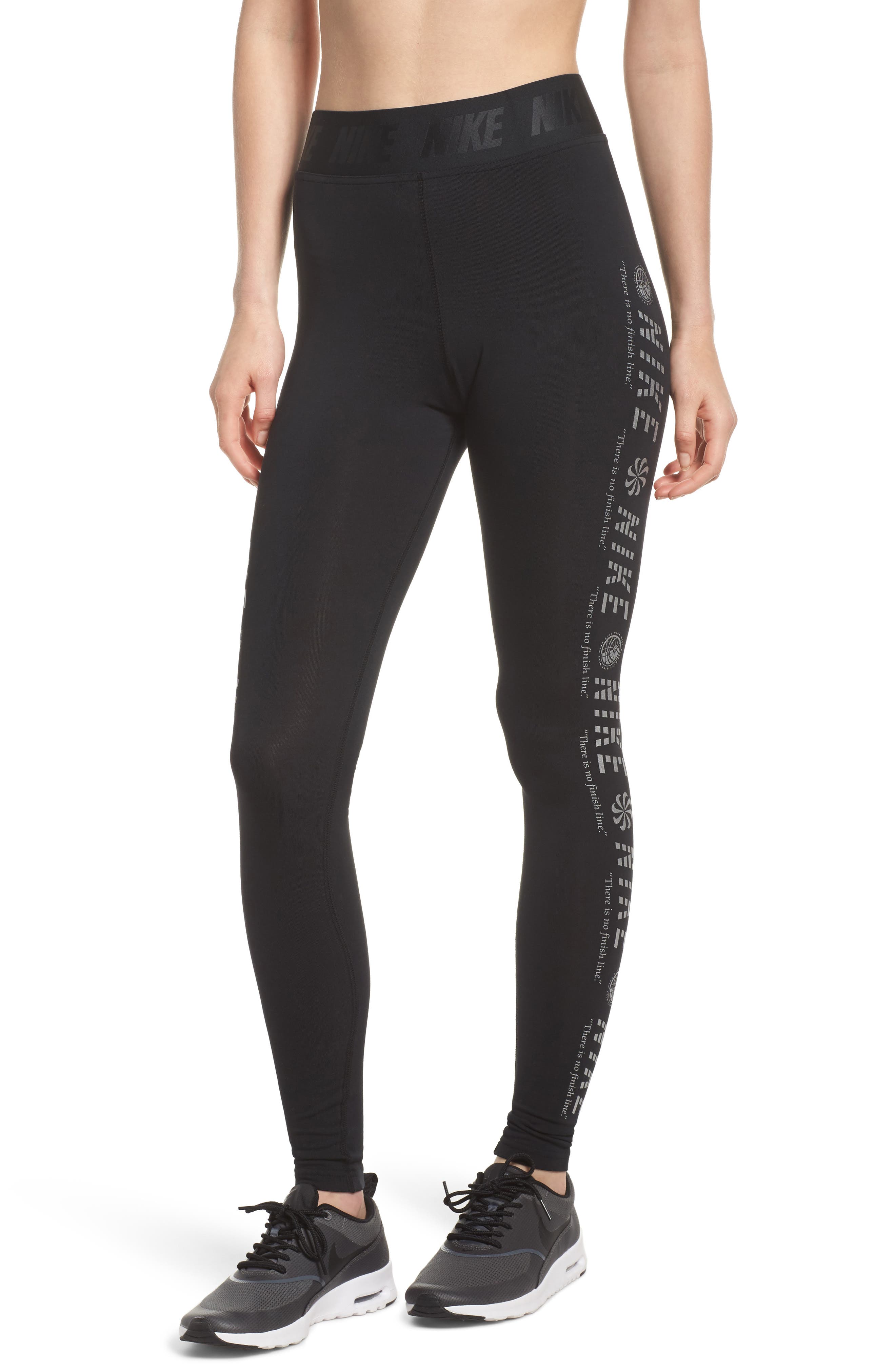 nike sportswear metallic leggings