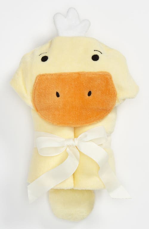 Elegant Baby Terry Velour Hooded Duck Towel In Duck