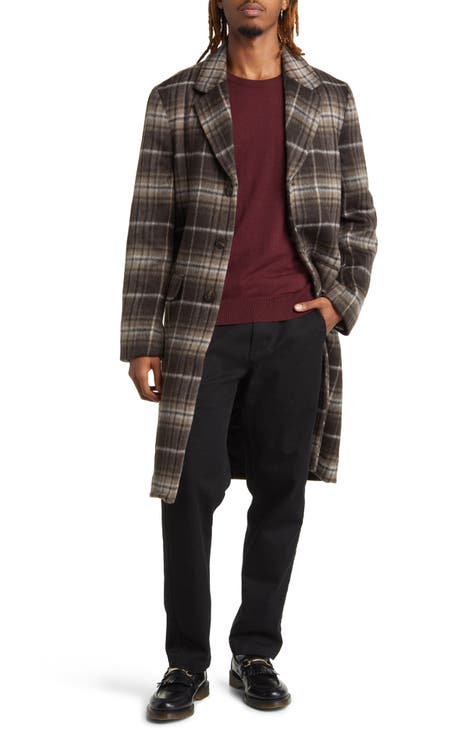Wool-blend coat - Brown - Men
