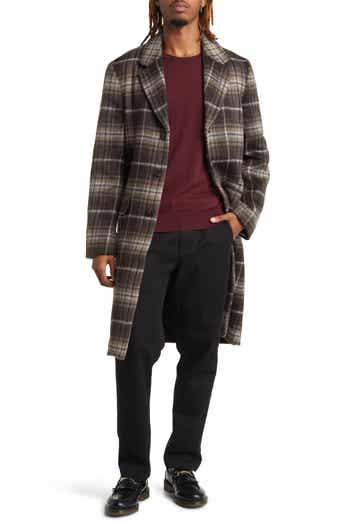 Men's glen 2025 plaid overcoat