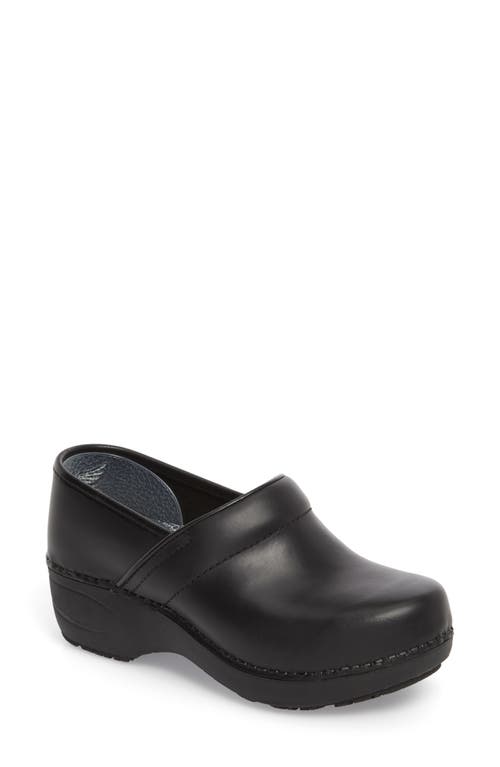 Dansko Pro Xp 2.0 Clog In Black Waterproof Leather