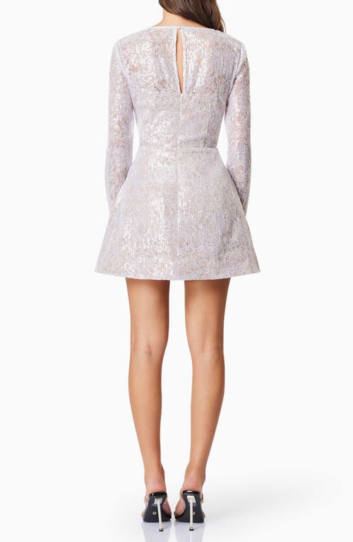 Shop Elliatt Petra Long Sleeve Fit & Flare Dress In Ash Lilac