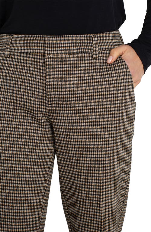 Shop Liverpool Kelsey Check Ankle Pants In Black/tan Checkered