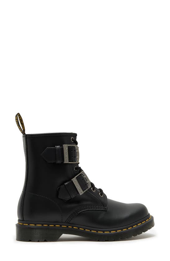 Dr. Martens 1460 Double Strap Zip Boot In Black Classic Pull Up