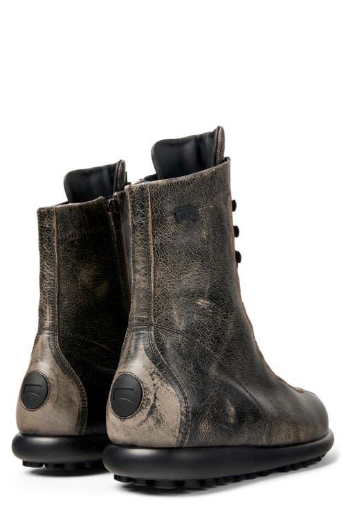 Camper Ariel Lace-up Leather Boots In Vintage Bronze