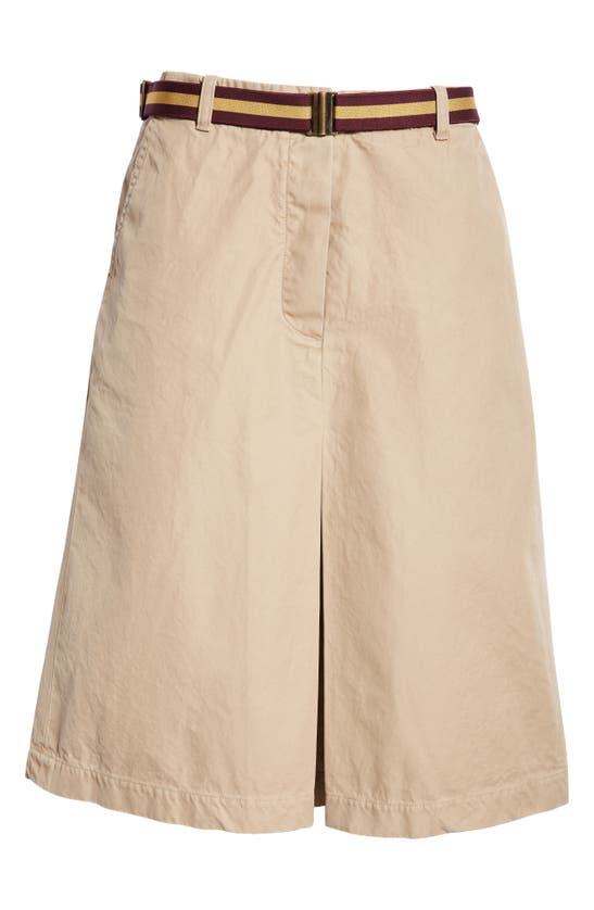 Dries Van Noten Belted Chino Skirt In Beige 103