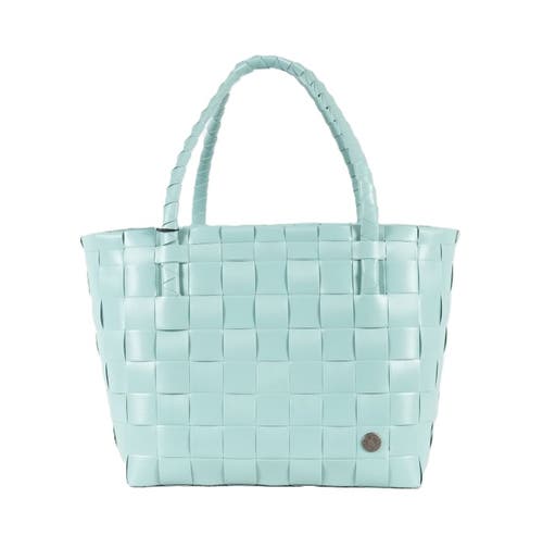 Shop Handed By Paris Recycled Plastic Tote Bag In Dusty Turquoise