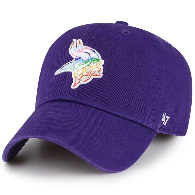 47 ' Purple Minnesota Vikings Pride Clean Up Adjustable Hat