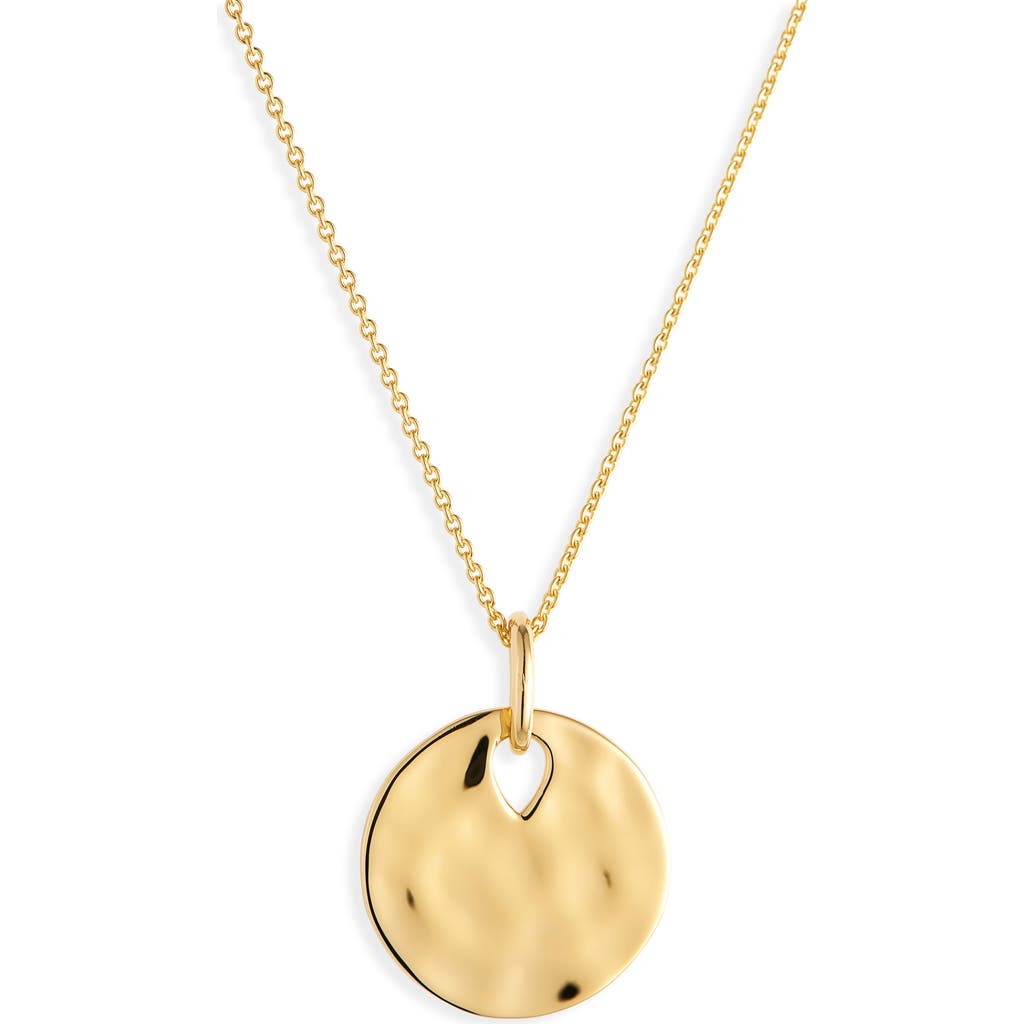 Monica Vinader Ziggy Pendant Necklace In 18k Gold Vermeil