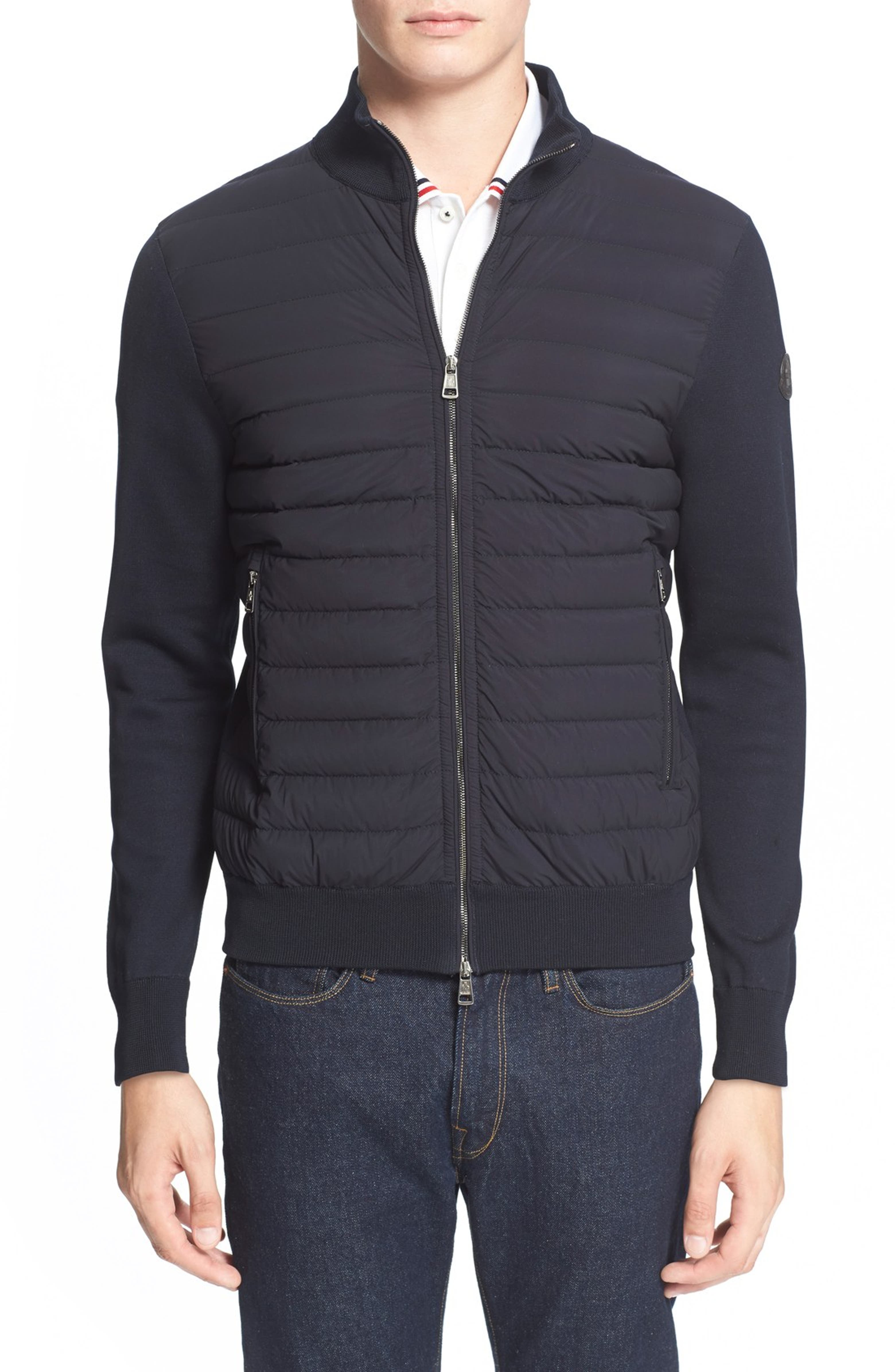 Moncler Channel Quilted Knit Track Jacket | Nordstrom
