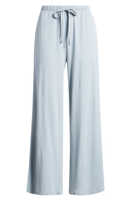 Shop Eileen Fisher Sleep Organic Cotton Wide Ankle Sleep Pants In Frost