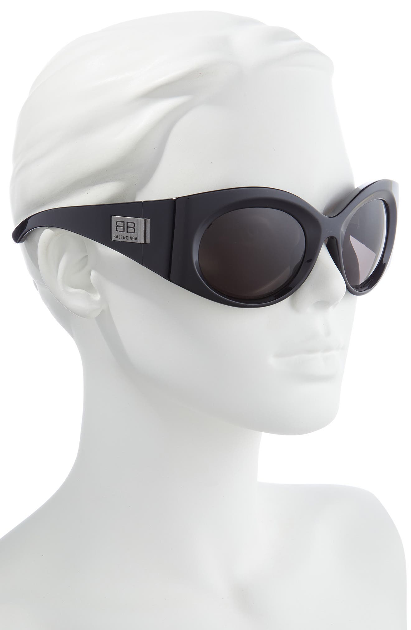 balenciaga 58mm round sunglasses