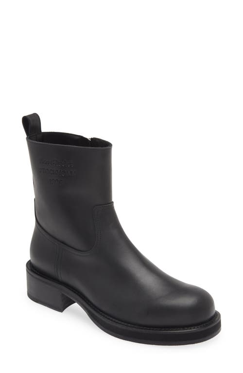 Leather Ankle Boot in Black