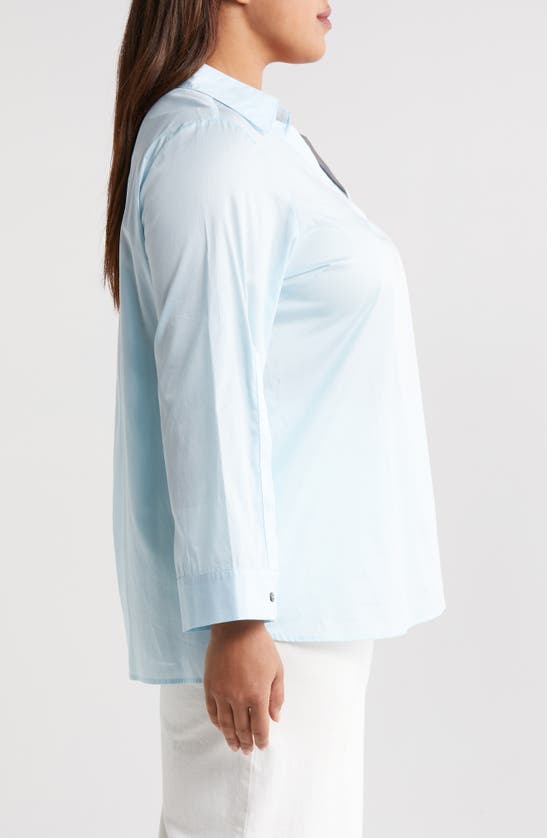 Shop Harshman Lilou Long Sleeve Top In Light Blue